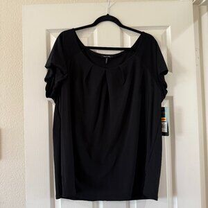 Daisy Fuentes Black Plus Size Top